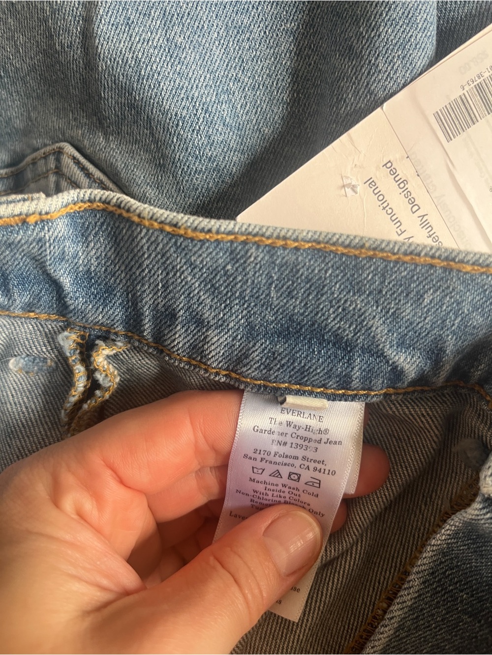 Everlane Gardener Barrel Leg Light Blue Women’s Jeans Size 26 NWT - Picture 6 of 9